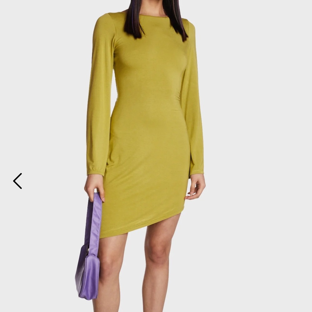 Blue Blush Long Sleeve Olive Dress